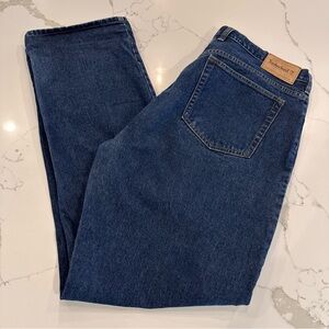 Vintage 90s Timberland Blue Jeans Mens 38x34 Cotton Workwear Straight Leg Y2K